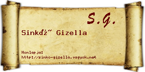 Sinkó Gizella névjegykártya
