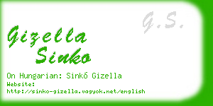 gizella sinko business card